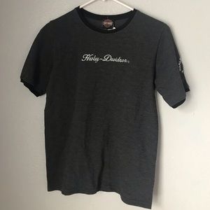 harley davidson motor cycle embroidered tee